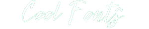 cool fonts generator logo